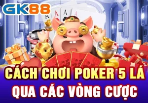 poker Cách chơi Poker 5 lá qua các vòng cược