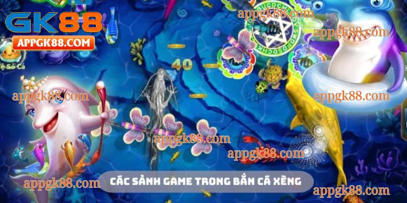 Các sảnh game hấp dẫn theo cấp độ khác nhau của bắn cá xèng